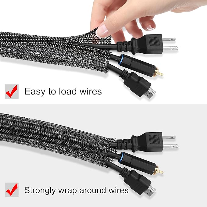 25ft - 1 inch Cable Protector Sleeve Split Wire Loom Tubing - Image 2