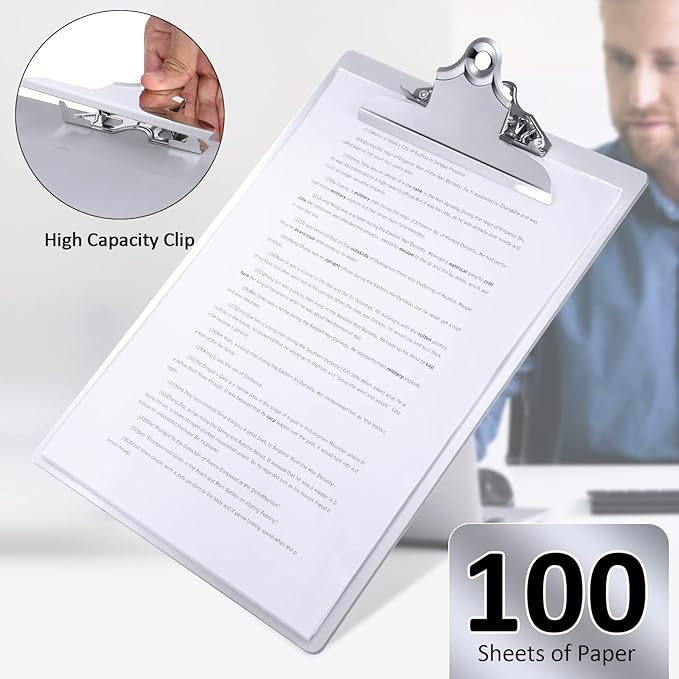 Mimorou 2 Pcs Metal Clipboard Heavy Duty Aluminum Clipboards 12 x 9 Inch Metal - Image 5