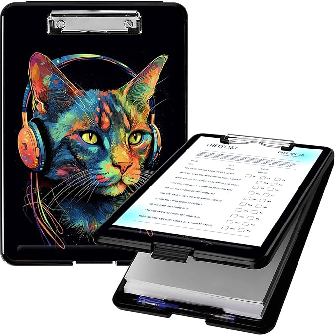 Clipboard with Storage, High Capacity Plastic Storage Clipboard with Low by Qindaiwen