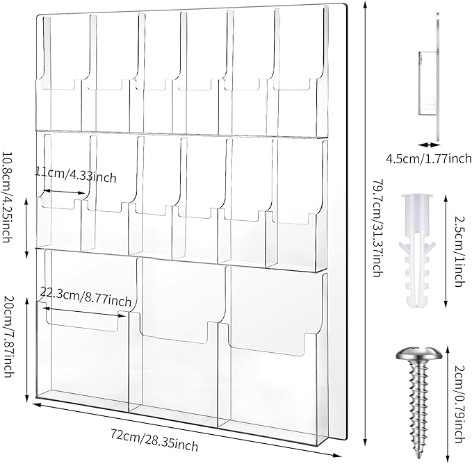 Weysat Acrylic Brochure Holder Wall Mount - Image 3