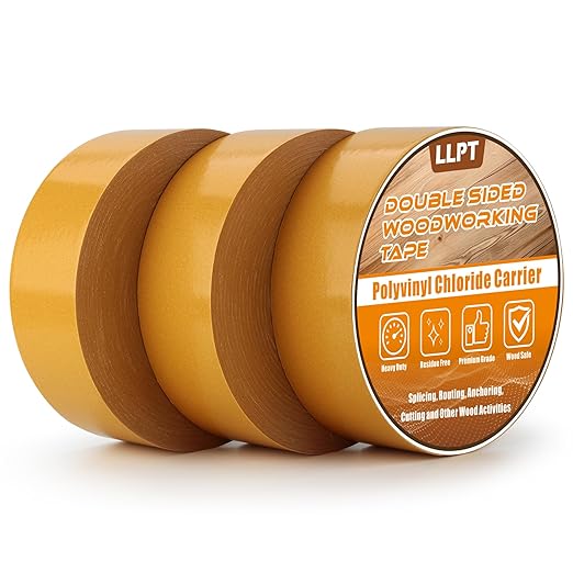 LLPT Double Sided Woodworking Tape 2" x 150Ft Each 3 Pack Double Face Turner by LLPT-AllAboutAdhesiveTapes