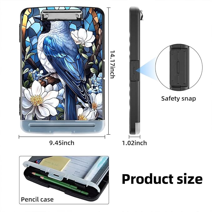 Clipboard with Storage Box & Pen Holder, Heavy Duty Clip Boards 8.5x11 - Image 2