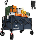 Favoyard Extra Large Collapsible Wagon Carts Foldable 360LBS Heavy Duty Beach by OutdoorFurnitureAccessories