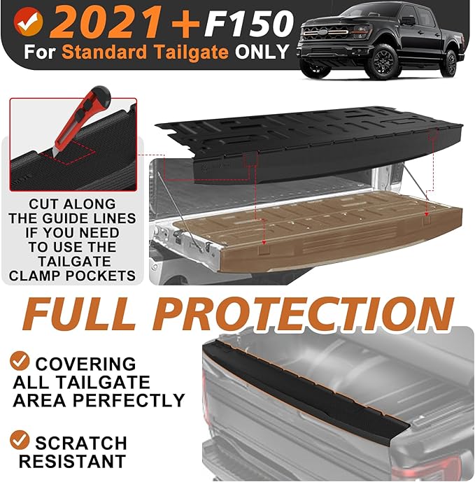 TripleAliners Compatible with Ford F-150 F150 2021-2025 2026 Tailgate Mat with - Image 2