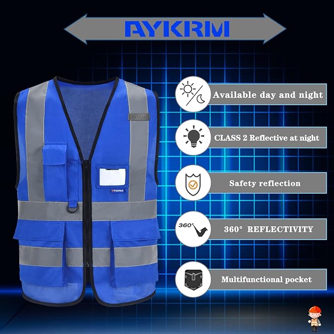 A-SAFETY High Visibility Reflective Safety Vest Customize Logo - Image 4