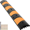 VEVOR Rubber Speed Bump, 1 Pack 2 Channel Speed Bump Hump, 72.8" Long Modular by VEVOR
