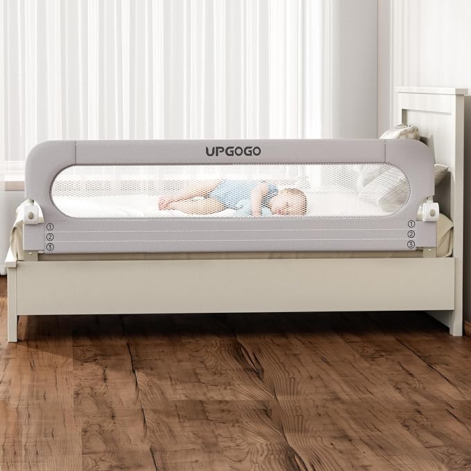Folding Bed Rail for Toddlers, Baby Bed Rail Guard by UPGOGO