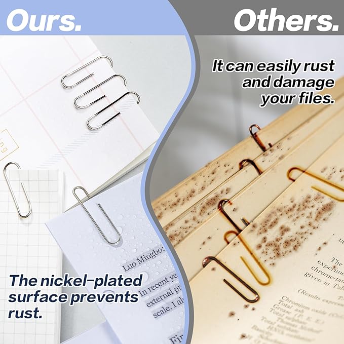 Deli Jumbo Paper Clips Smooth, 1000 Large Paper Clips, 10 Boxes of 100 Each - Image 5