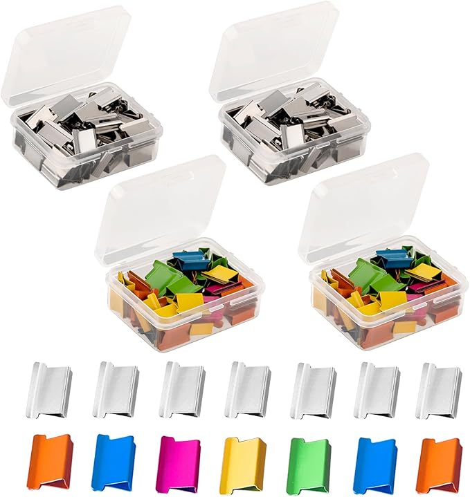 100PCS Silver White Binder Clips, Work by Lzzabo