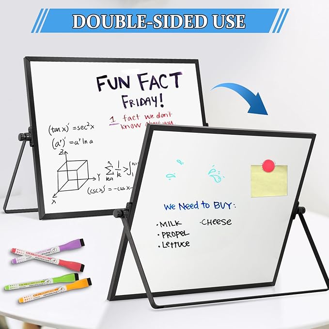 Dry Erase Magnetic White Board, Portable Small Whiteboard Set - Image 4