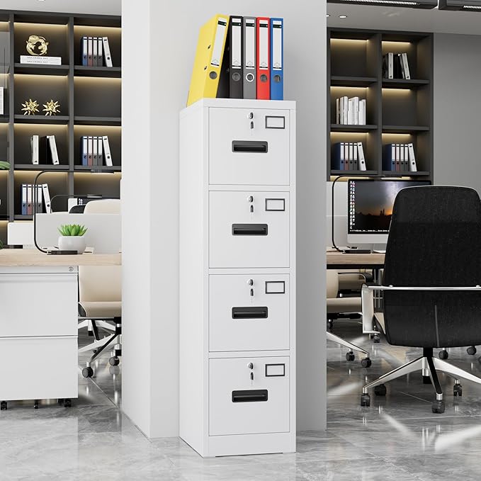 Aobabo 4 Drawer File Cabinet, Metal Filing Cabinet - Image 2
