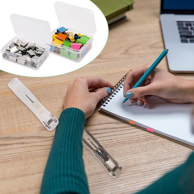 2 Pcs Clam Clip Dispensers Recyclable Handheld Paper Clip Dispenser - Image 8