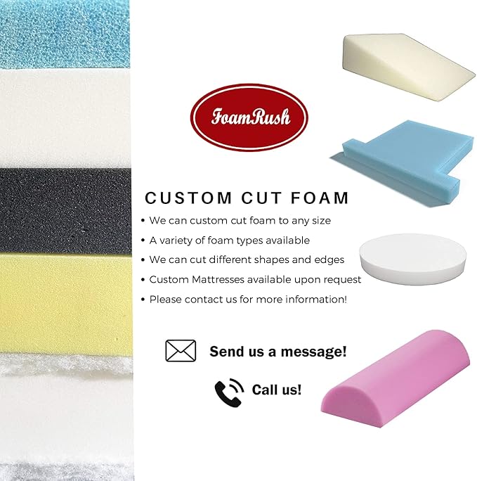 FoamRush 7" x 24" x 27" Dry Fast Water-Resistant Outdoor Upholstery Foam Sheet - Image 8