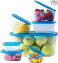 Premium Attached Food Storage Containers, Permanently Attached Plastic Lid by MRLID