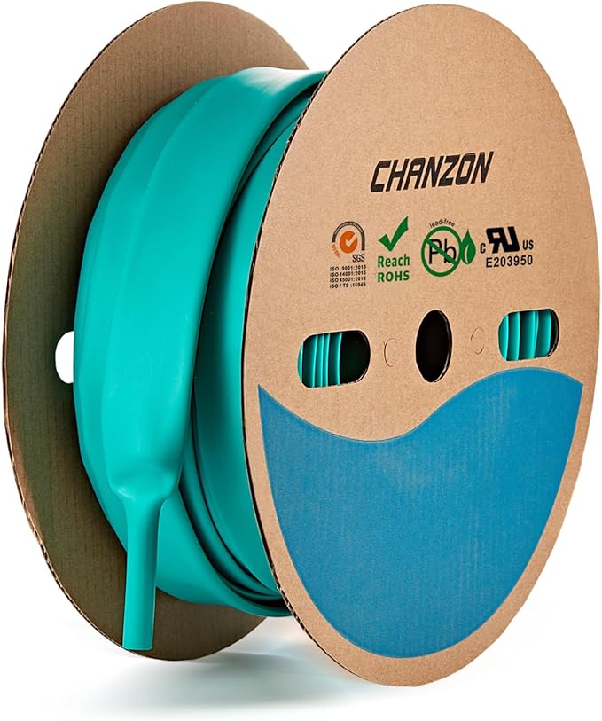 Chanzon 3:1 Ratio - 80ft Roll - Heat Shrink Tubing 1" - Marine Grade Waterproof by Chanzon
