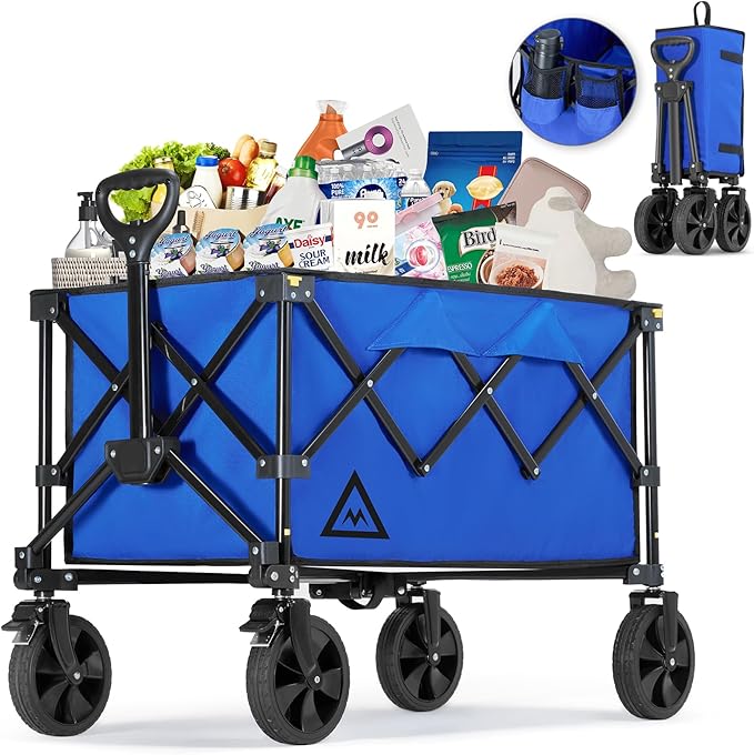 Wagon Cart Shopping Foldable Folding Collapsible by Muarch