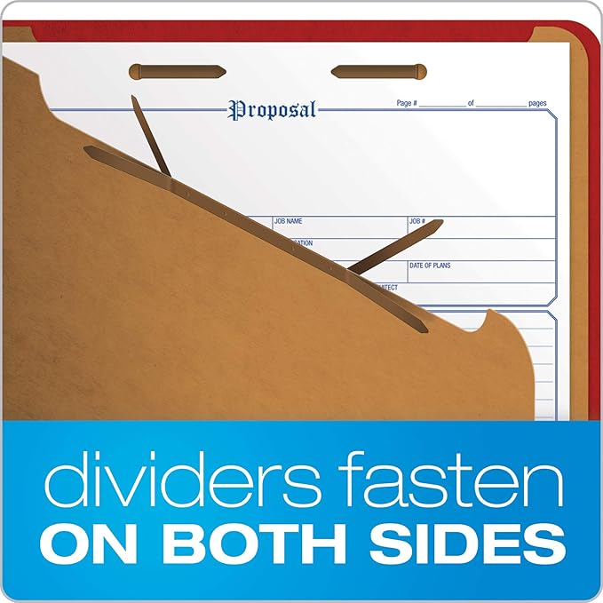 Pendaflex Pressboard Classification File Folders, 3 Dividers, 2/5 Tab Cut - Image 4