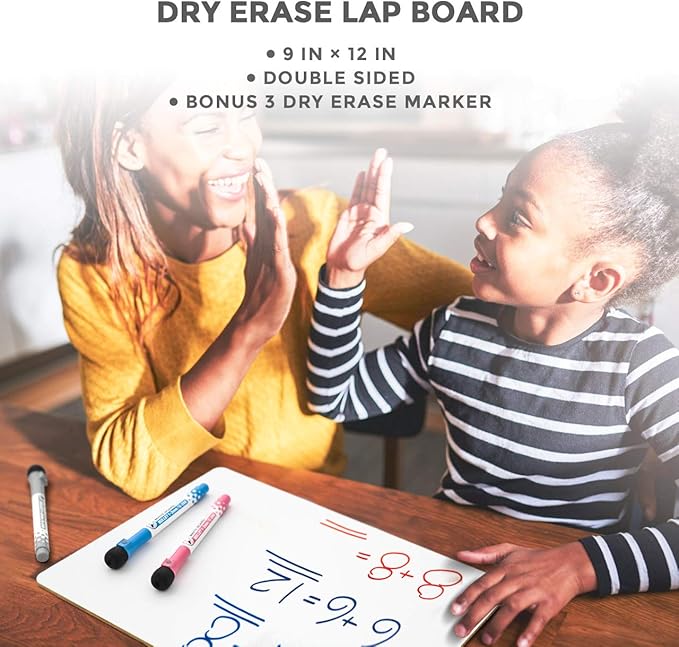 Nicpro 9 x 12 inches Lapboard Small Dry Erase Lap Board Double Sided - Image 7