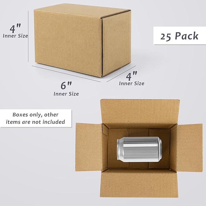 Frametory 6x4x4 Pack of 25 Corrugated Cardboard Packing Shipping Mailing Moving - Image 2