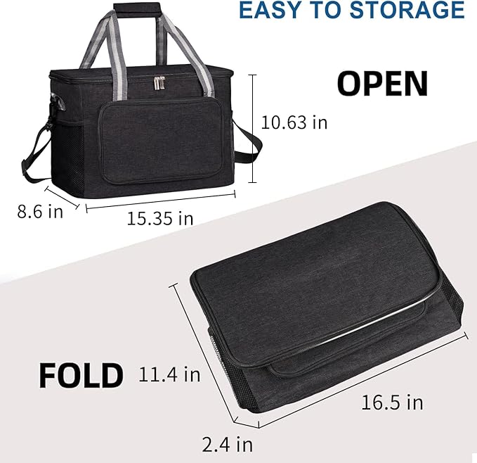 iknoe Large Cooler Bag Collapsible, 24L Insulated Bags, Leakproof Lunch Cooler - Image 2