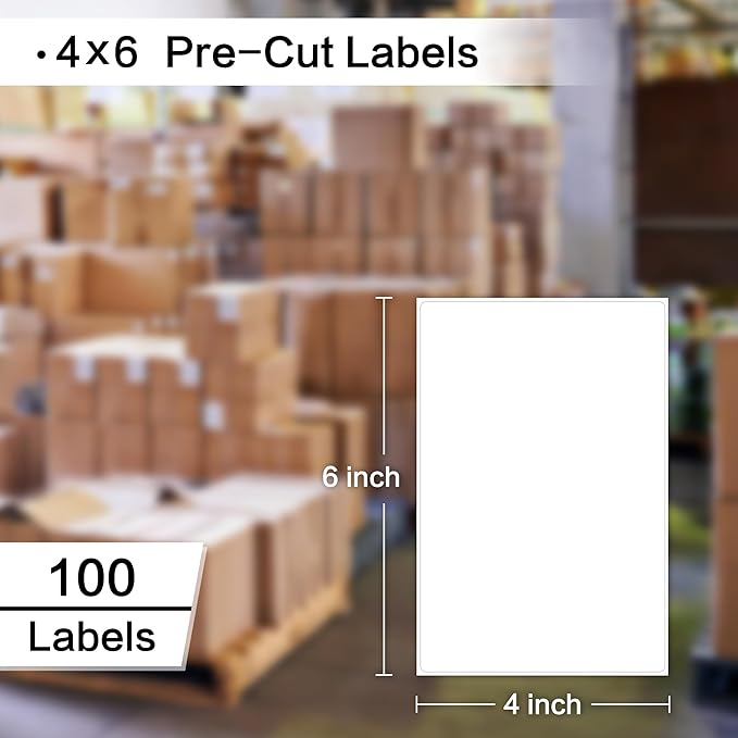 L LIKED 100 Pre-Cut 4x6 Sheet Shipping Labels - Image 2