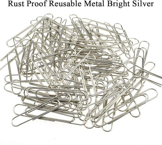 HAHIYO Paper Clips Sturdy 2 inches Length 100 Pack Paperclips Heavy Duty Tight - Image 4