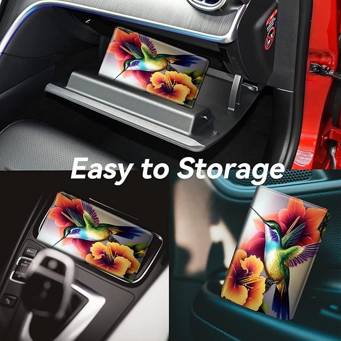 Car Registration & Insurance Holder, Leather Glove Box Organizer, 6 Compartments - Image 4