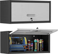 Metal Wall Cabinet with Up-flip Door, Heavy Duty Garage Wall Mounted Storage by OPTYMIRA