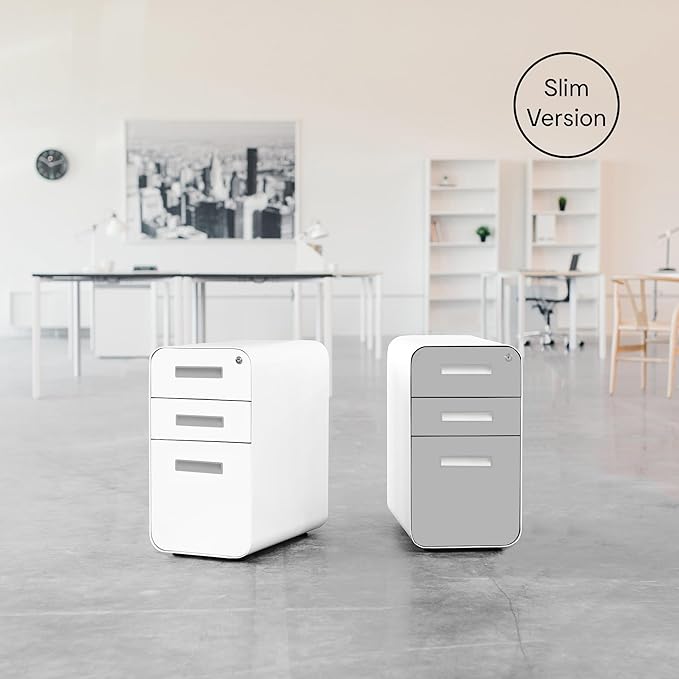 Laura Davidson Furniture Stockpile Slim 3-Drawer Mobile File Cabinet - Image 2