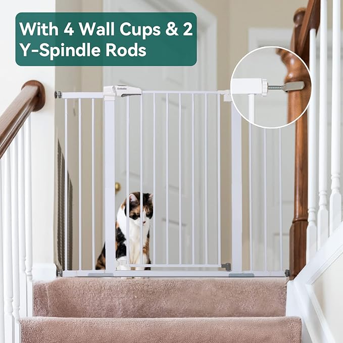 BABELIO 36" Tall Baby Gate, PressGuard P7, 29-48" Auto Close Pressure Mounted - Image 4