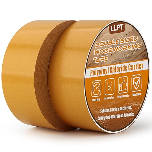 LLPT Double Sided Woodworking Tape 2" x 90Ft Each 2 Pack Double Face Turner by LLPT-AllAboutAdhesiveTapes