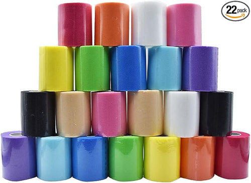 22 Packs Pre Wrap Tape, 11 Colors 2.76 Inch x 11Yards Prewrap Athletic Tape by TGANNYOCR
