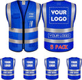 BeautyWill 5 Pack Mesh Safety Vest Custom Logo Class2 High Visibility by BeautyWill