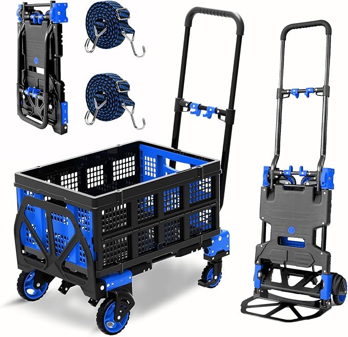 2 in 1 Hand Truck Dolly Foldable, 330LB Folding Hand Truck Heavy Duty Carrying by Unknown