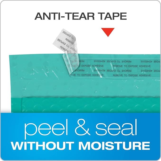 Quality Park Bubble Mailers, 8.25 x 11 Shipping Envelopes, Water Resistant Teal - Image 4