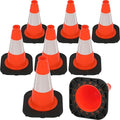 Fluorescent Orange/Green PVC Traffic Cones, Heavy Black Base Parking Lot Cone by OranLite