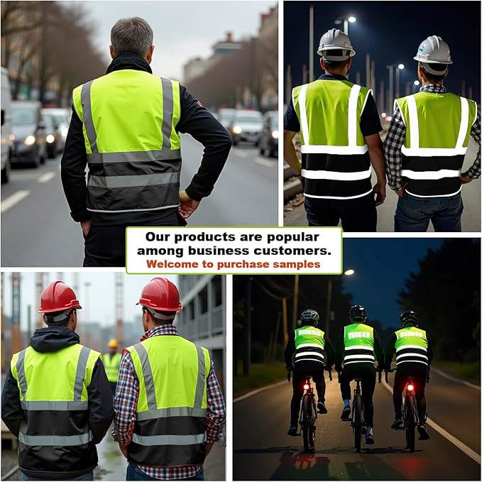 BeautyWill 10/20 Pack Custom Logo Safety Vest, Bulk High Visibility Class 2 - Image 6