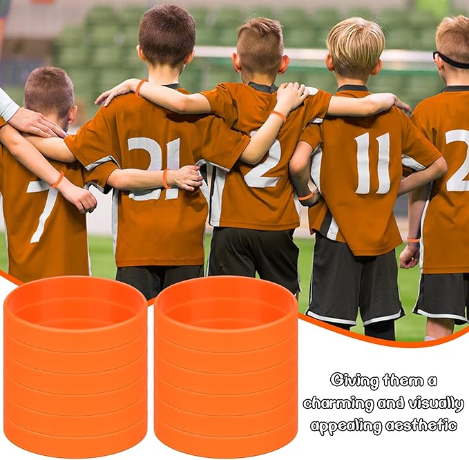 Rubber Bracelets Silicone Wristbands Unisex 100 Count, Sport Stretch Elastic - Image 5