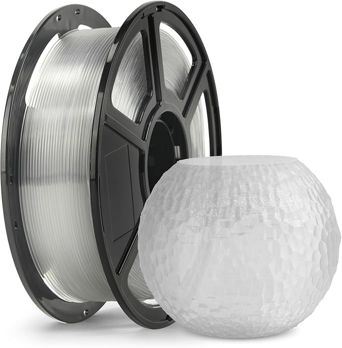 FLASHFORGE Rapid PETG Filament 1.75mm Clear, Max 600mm/s High Speed Printing by FLASHFORGE