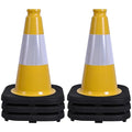 OrangeStar 6-Pack 12" Traffic Cones, Weighted Safety Cones by OrangeStar