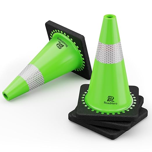 RoadHero 4 Pack Traffic Safety Cones 18 Inch by RoadHeroUS