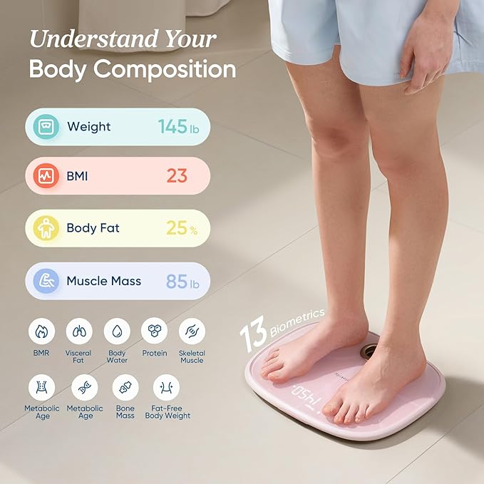 Etekcity Rechargeable Pink Smart Scale - Image 2