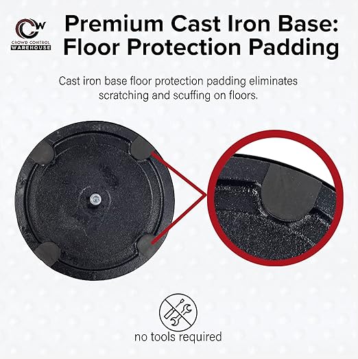 Crowd Control Warehouse CCW Set of 2 Dual Retractable Belt Barrier Stanchion - Image 5