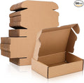 Qilery 100 Pcs Shipping Boxes Cardboard Gift Corrugated Cardboard Brown Boxes by Qilery