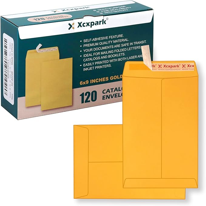 120 PCS 6x9 inches Security Catalog Envelopes Printable Self Seal Envelopes by Xxcxpark