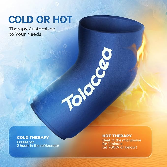 Tolaccea Hot & Cold Therapy Flexible Ice Packs Cold Therapy Compression Sleeve - Image 4
