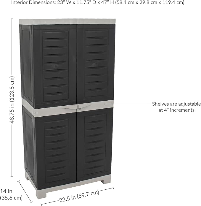 Sunnydaze Lockable Storage Cabinet - Image 3