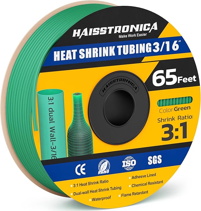haisstronica 3:1 Heat Shrink Tubing, Shrink Ratio Adhesive Lined Marine Grade by HAISSTRONICA