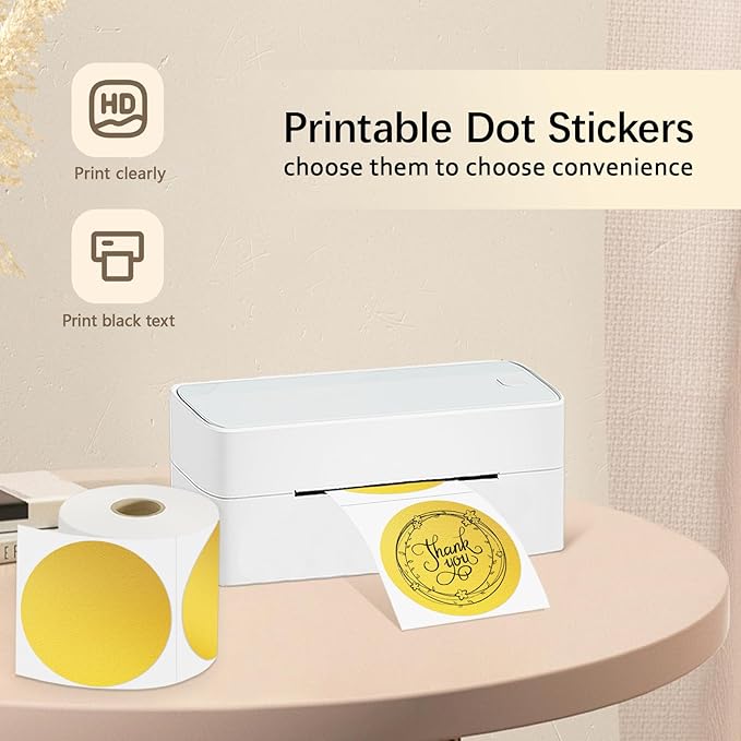 3 X 3 Inch Round Thermal Labels Circle Color Coding Labels Printable Waterproof - Image 2