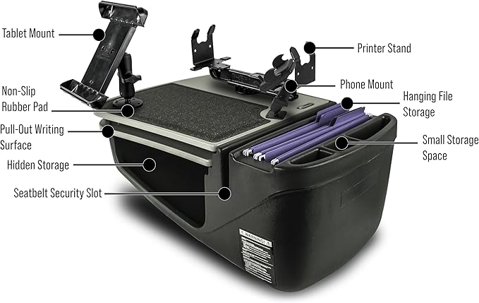 AutoExec AE-GMCD-PM-PS-TAB-GT GripMaster Car Desk - Image 3
